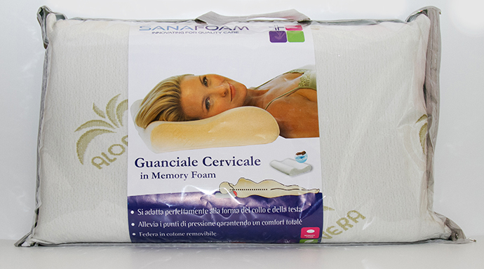 SANAFOAM - Guanciale Memory Foam - h13x60x35 cm – Shop On Line